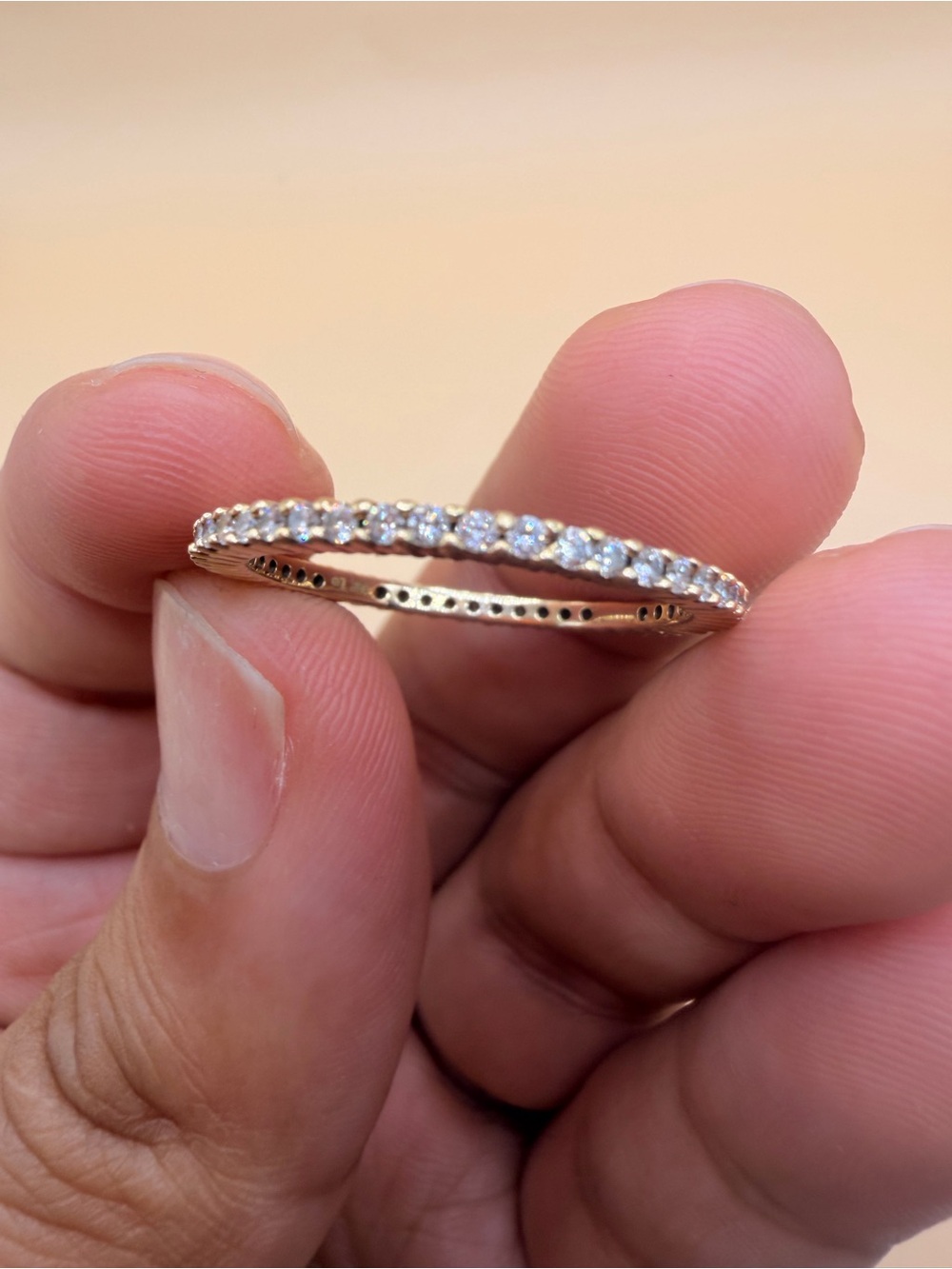 14k Yellow Gold .50 Ctw Lab-Grown Diamond Eternity Band Size 9.75.